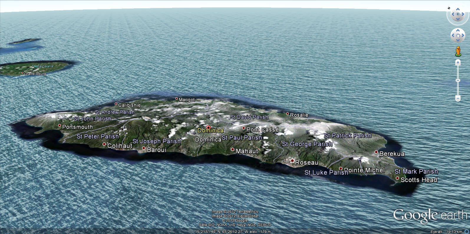 Dominica Erde Map